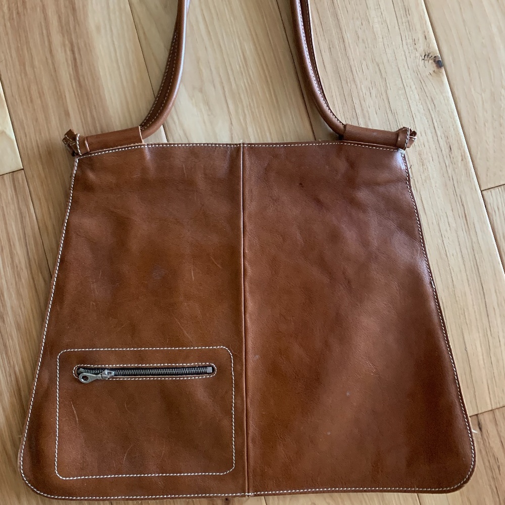 EUC KRISTOPHER KON Leather w/Stitch Detail